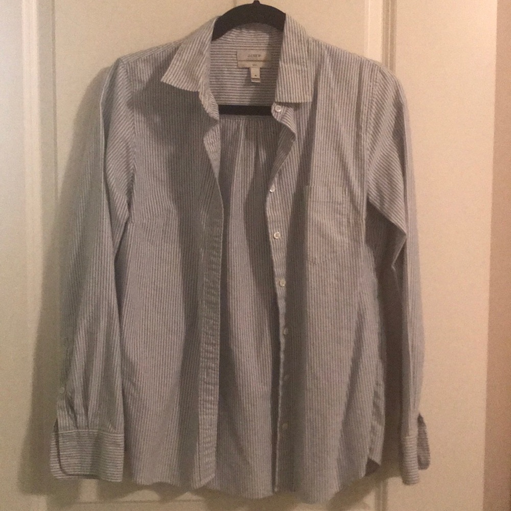J Crew Blue/White “Boy” Polo